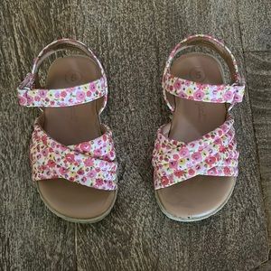Toddler girl floral sandals